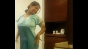 Indian Wife Dancing in hotel room